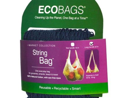 ECO-BAGS - String Bag Long Handle Storm Blue - 22 Inches on Sale